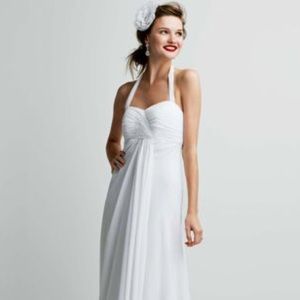 David’s Bridal Chiffon halter dress